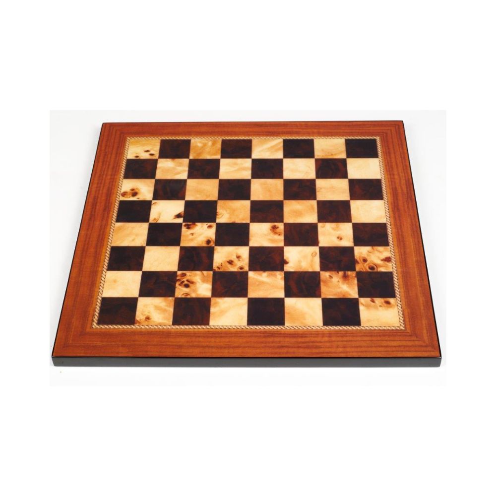 Dal Rossi Italy Walnut Shiny Finish Chess Board 50cm