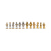 Dal Rossi Italy Medieval Warriors chessmen on a Walnut Inlaid Chess Box with Compartments 20" 2