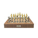 Dal Rossi Italy “Renaissance” Chessmen on a Walnut Inlaid Chess Box with Compartments 20" 1