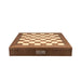 Dal Rossi Italy “Renaissance” Chessmen on a Walnut Inlaid Chess Box with Compartments 20" 4