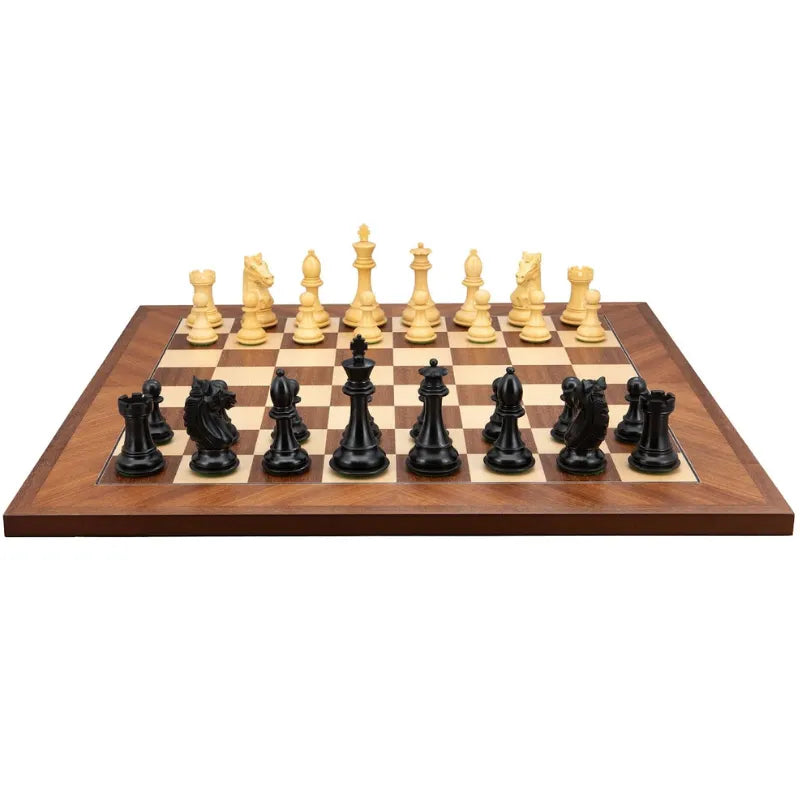 Dal Rossi Mahogany & Maple 50cm Staunton Chess Set