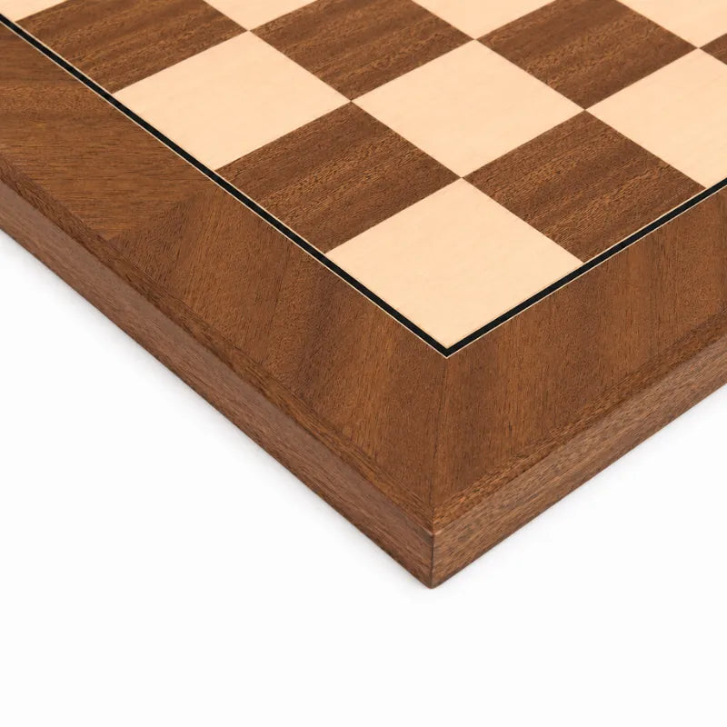 Dal Rossi Mahogany & Maple 50cm Staunton Chess Set