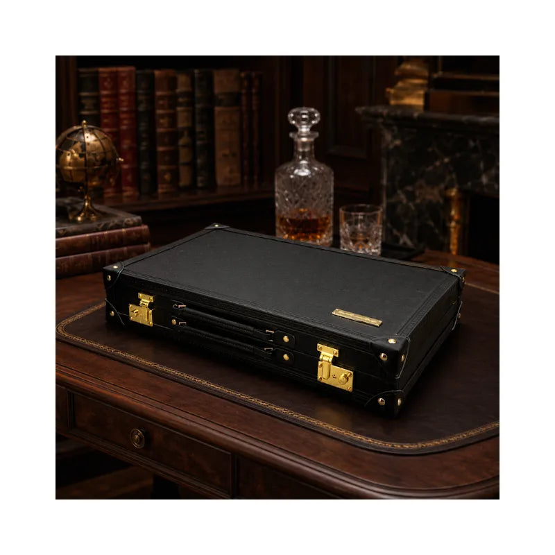 Dal Rossi Obsidian Black 45cm Backgammon Set