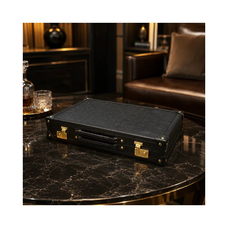 Dal Rossi Obsidian Black 45cm Backgammon Set