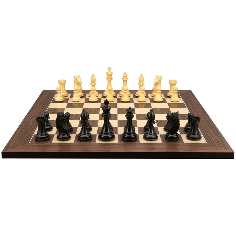 Dal Rossi Palisander & Maple 50cm Staunton Chess Set