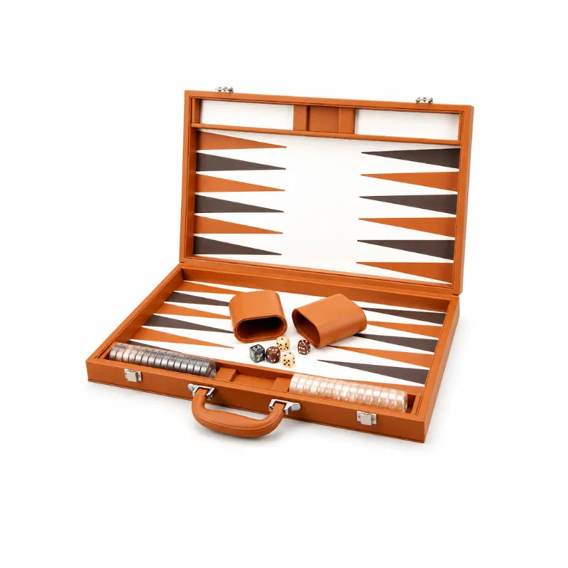 Dal Rossi Tan 45cm Backgammon Set