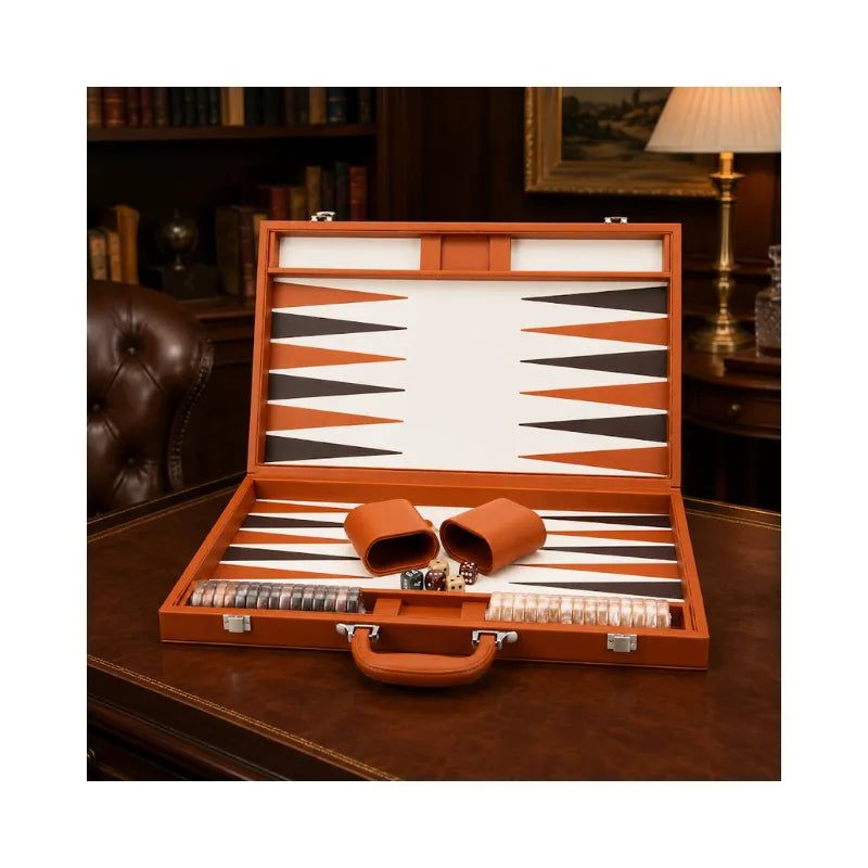 Dal Rossi Tan 45cm Backgammon Set