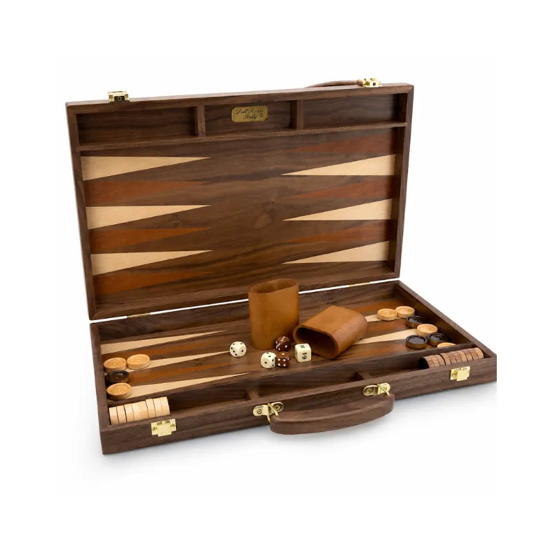 Dal Rossi Walnut 45cm Backgammon Set
