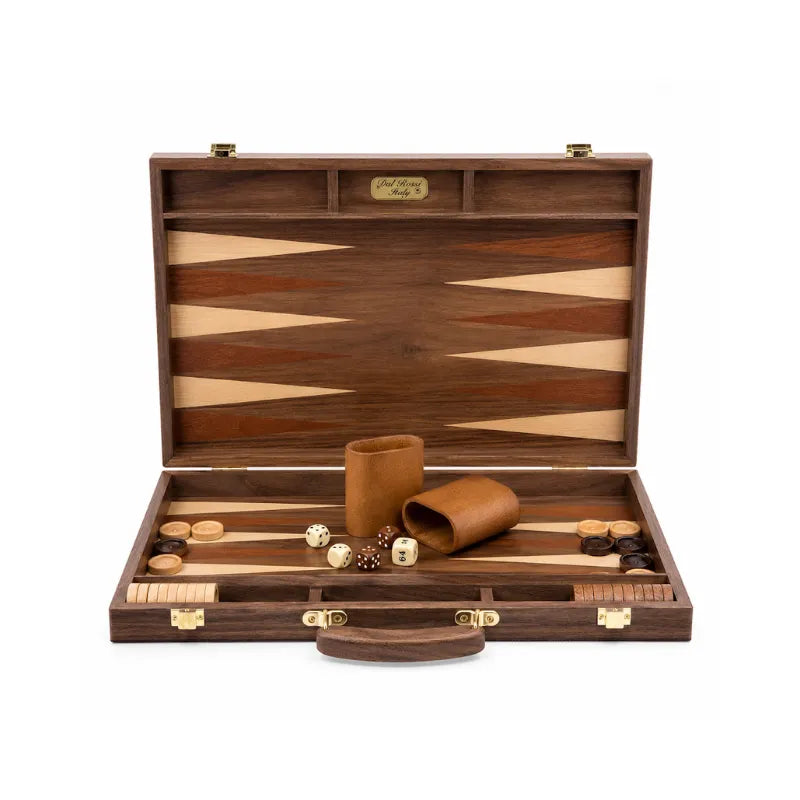 Dal Rossi Walnut 45cm Backgammon Set