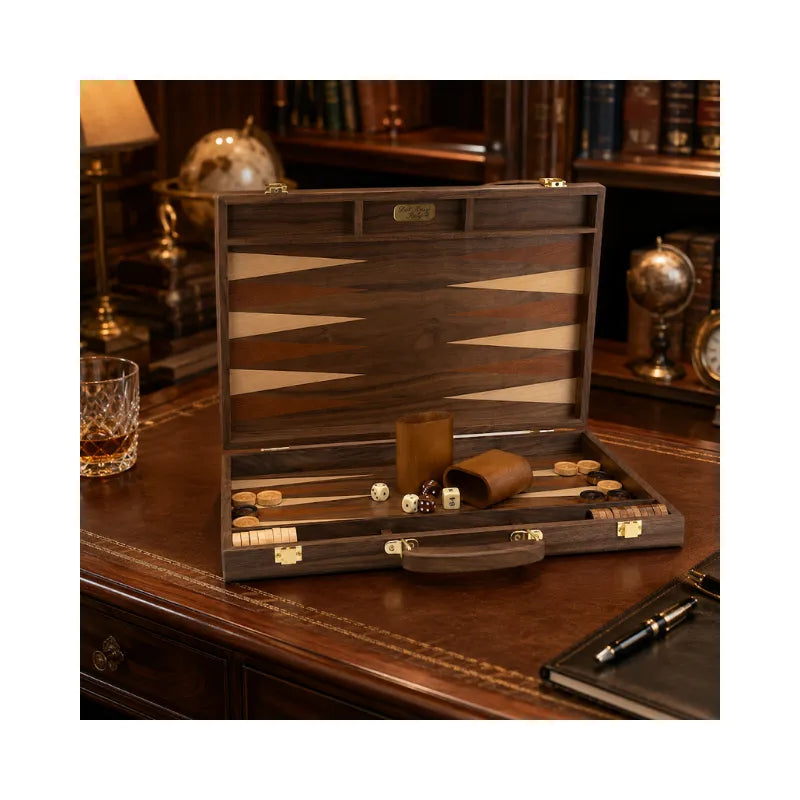 Dal Rossi Walnut 45cm Backgammon Set