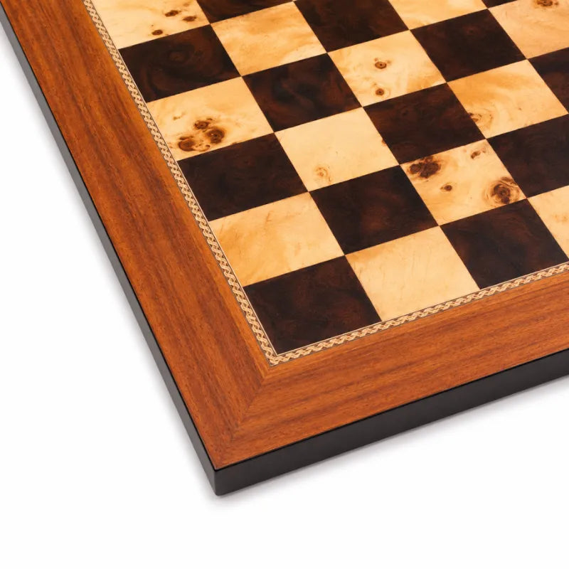 Dal Rossi Walnut Gloss Finish 50cm Staunton Chess Set
