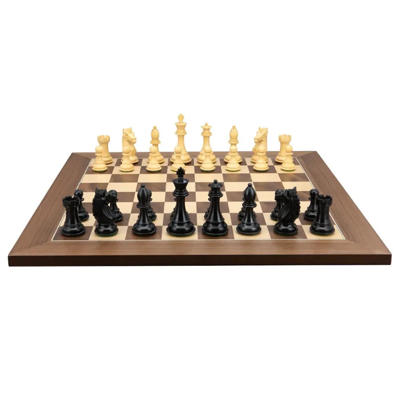 Dal Rossi Walnut Inlaid 50cm Staunton Chess Set