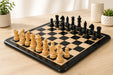Sterling Chess Championship Staunton chess set in ebonised and natural boxwood, 95mm king