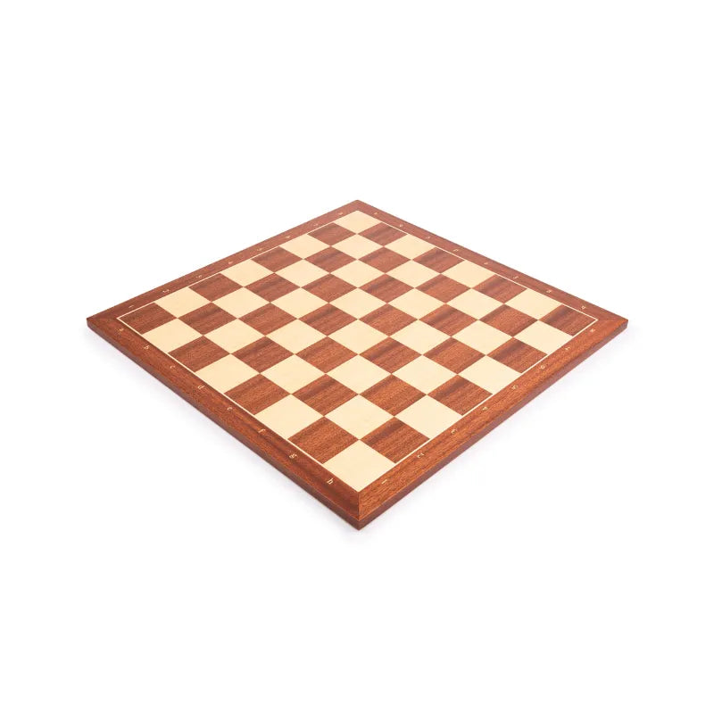 Ferrer Mahogany Standard Chess Board With Coordinates