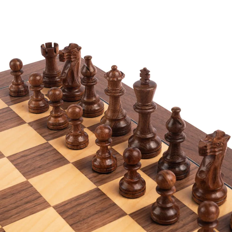 Ferrer Walnut Deluxe 50cm Chess Set