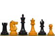 Knight carving detail on the 1972 Fischer Spassky chess set in ebonised and antiqued boxwood