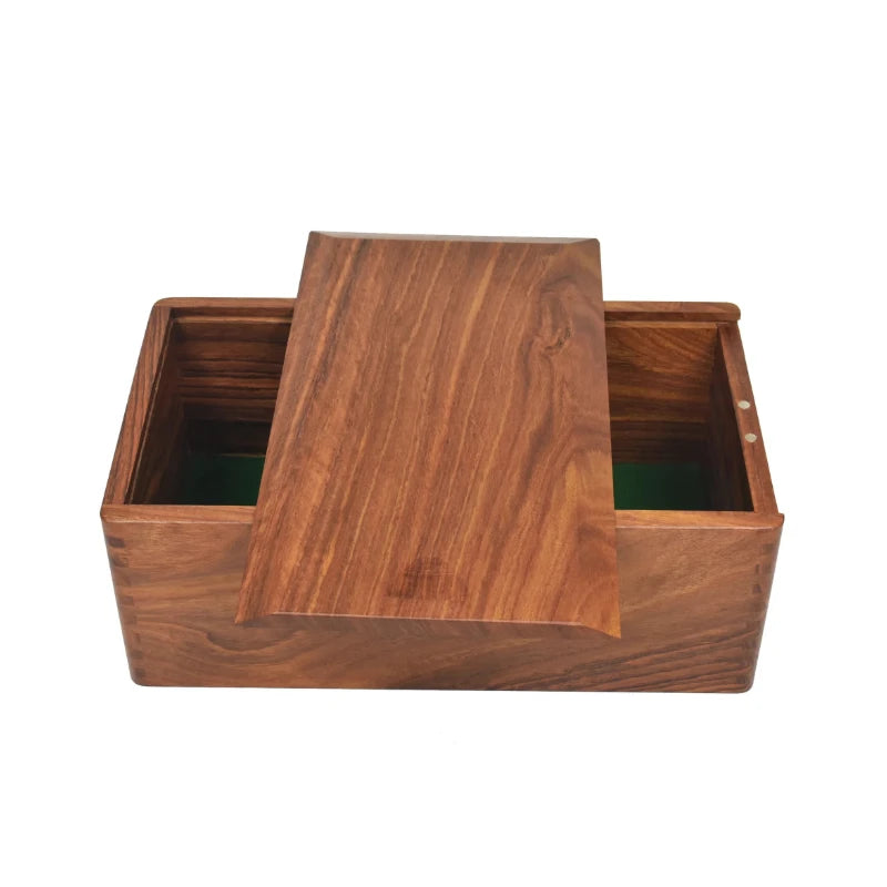 Golden Rosewood Chess Pieces Storage Box (For Chess Pieces Up To 114mm)