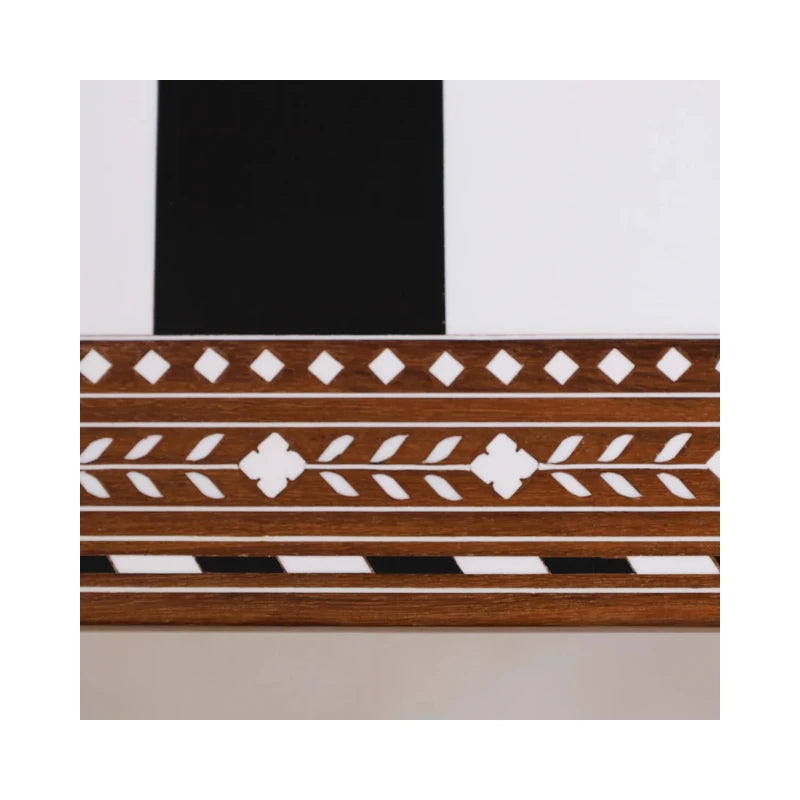Golden Rosewood & Acrylic Ivory 53cm Chess Table