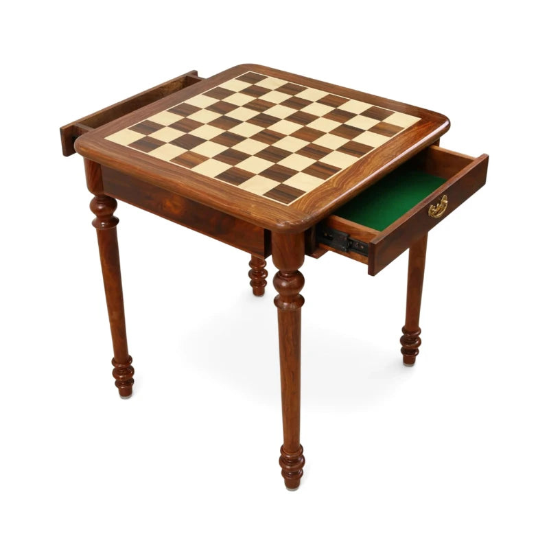 Golden Rosewood & Maple 56cm Chess Table