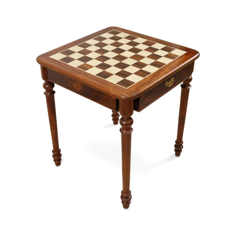 Golden Rosewood & Maple 56cm Chess Table