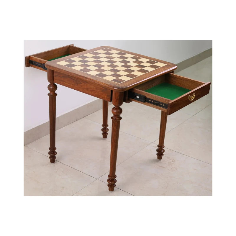 Golden Rosewood & Maple 56cm Chess Table