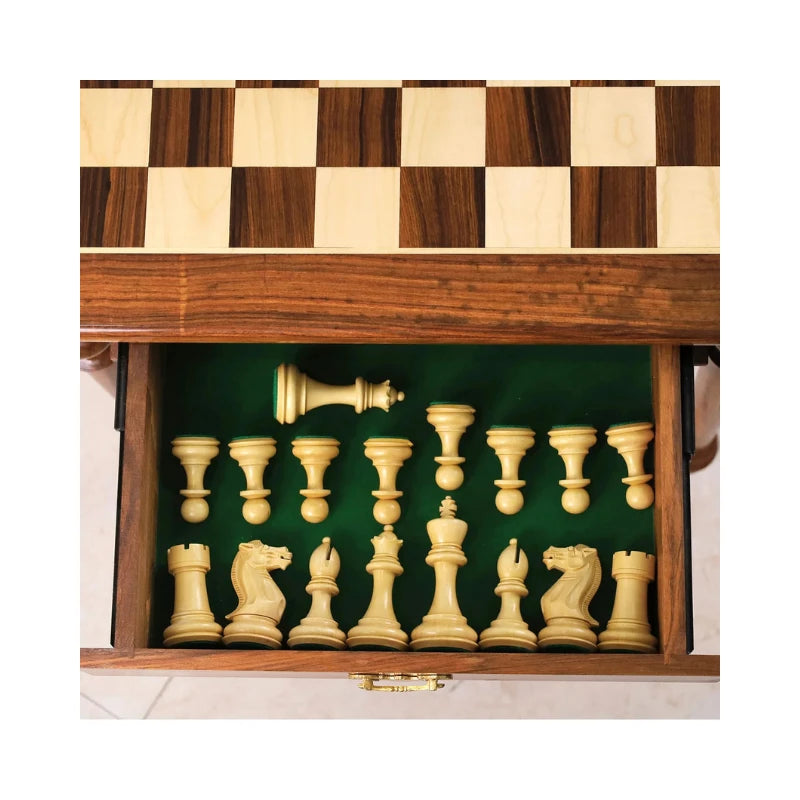 Golden Rosewood & Maple 56cm Chess Table