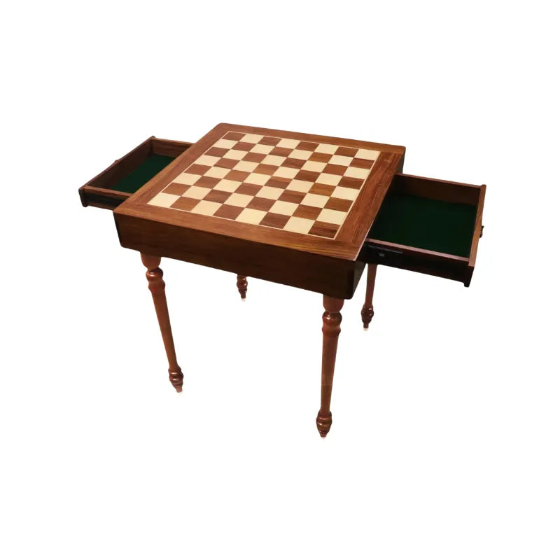Golden Rosewood & Maple 58cm Tournament Chess Table