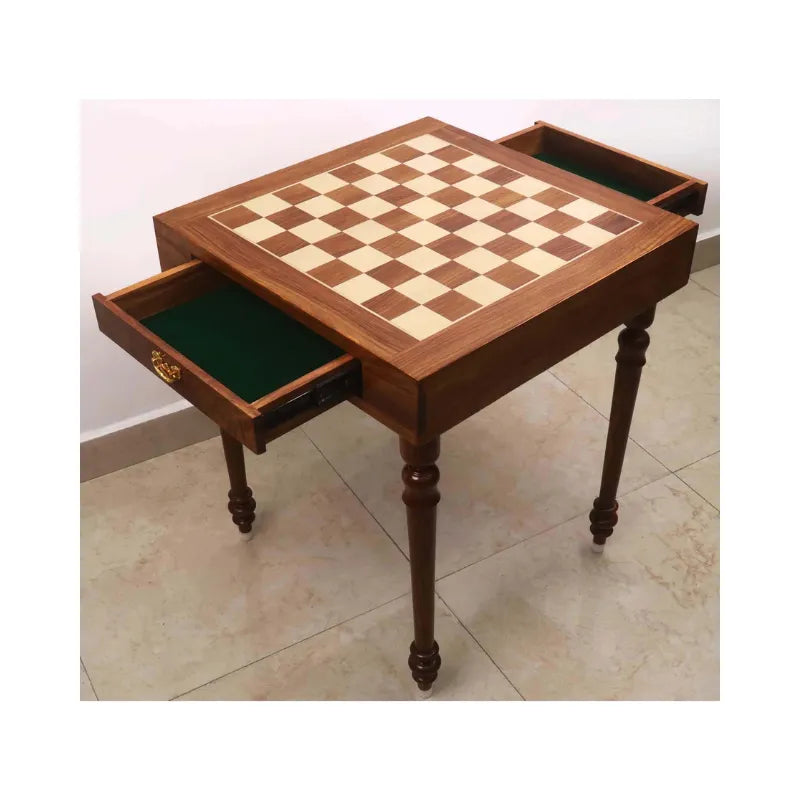 Golden Rosewood & Maple 58cm Tournament Chess Table