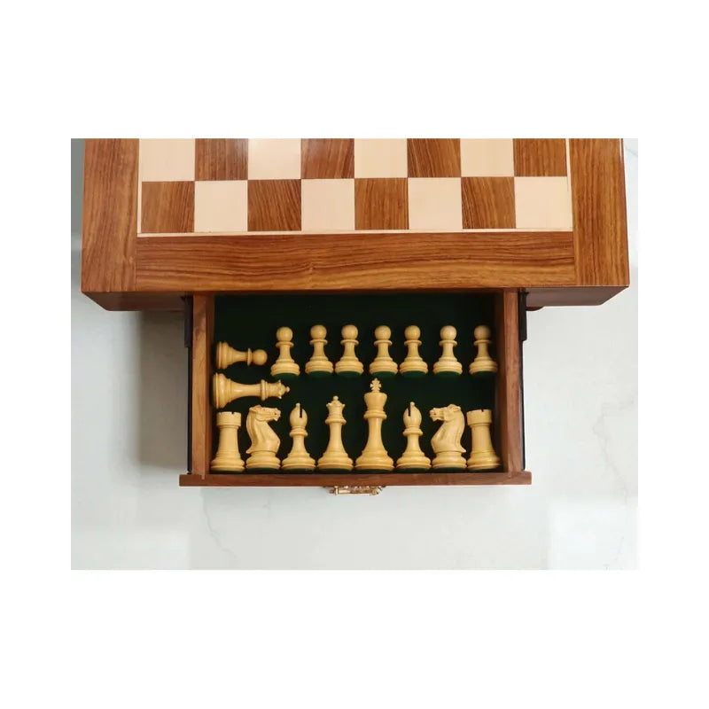 Golden Rosewood & Maple 58cm Tournament Chess Table
