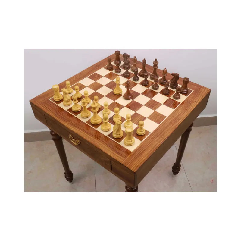 Golden Rosewood & Maple 58cm Tournament Chess Table