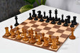 Reproduction Nathaniel Cooke 1849 Staunton Collector Ebony chess pieces, weighted with green felt bases