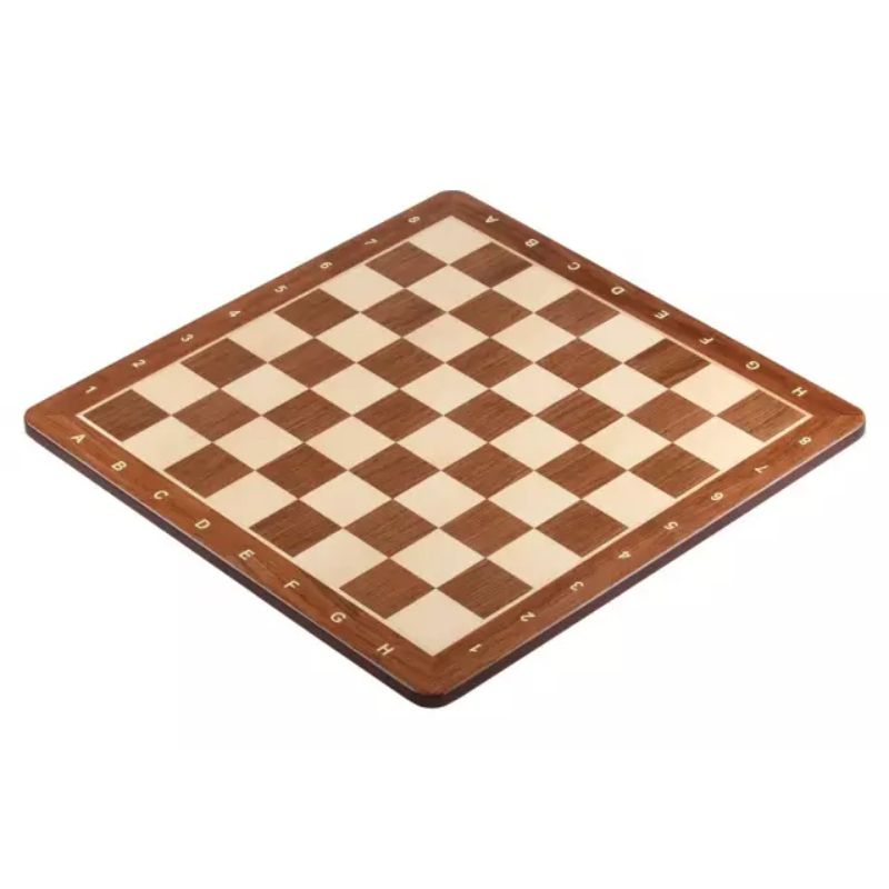 Padauk 54cm Notation Chess Set With German Ebonised Chess Pieces