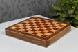 12 Inch Magnetic Travel chess set at 60mm, Padauk pieces with the included board