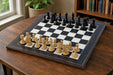 Sterling Chess Arabian Knight Artisan Staunton chess set in genuine ebony and boxwood, 107mm king
