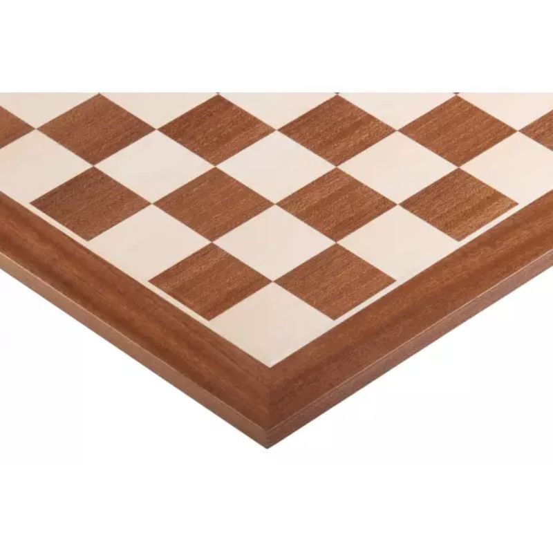 Sapele 54cm Staunton Chess Set With German Ebonised Chess Pieces