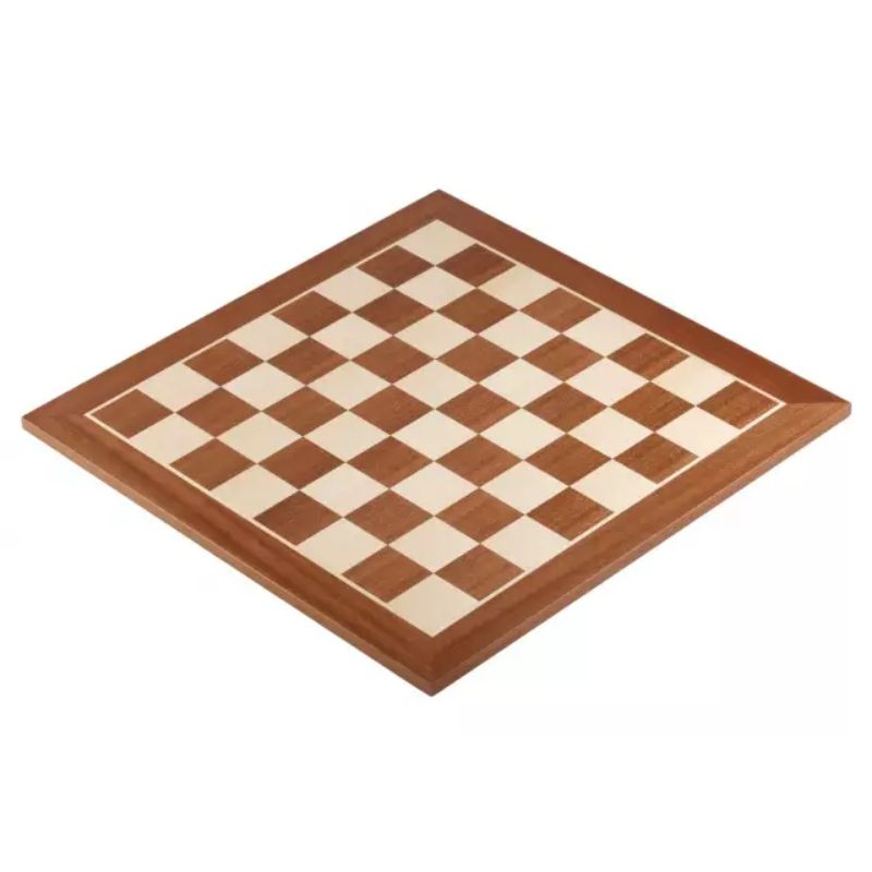 Sapele 54cm Staunton Chess Set With German Ebonised Chess Pieces