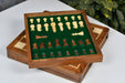 12 Inch Magnetic Travel chess set at 60mm, Sheesham pieces with the included board