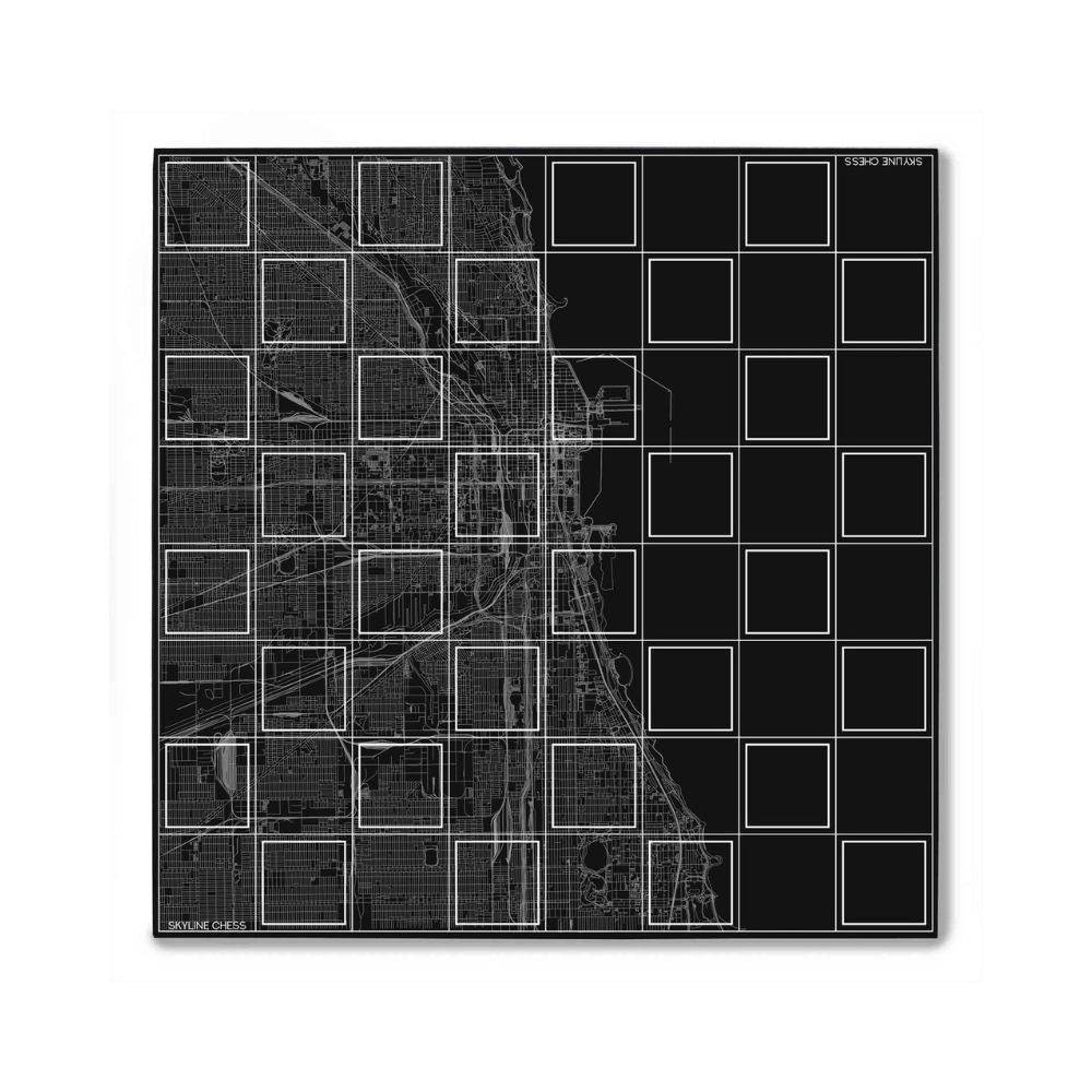 Skyline Chess Stainless Steel Chicago Edition - Board 1