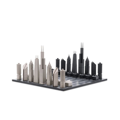 Skyline Chess Stainless Steel Chicago Edition - City Map 1