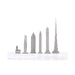 Skyline Chess Stainless Steel Dubai Edition - Chess Pieces 2