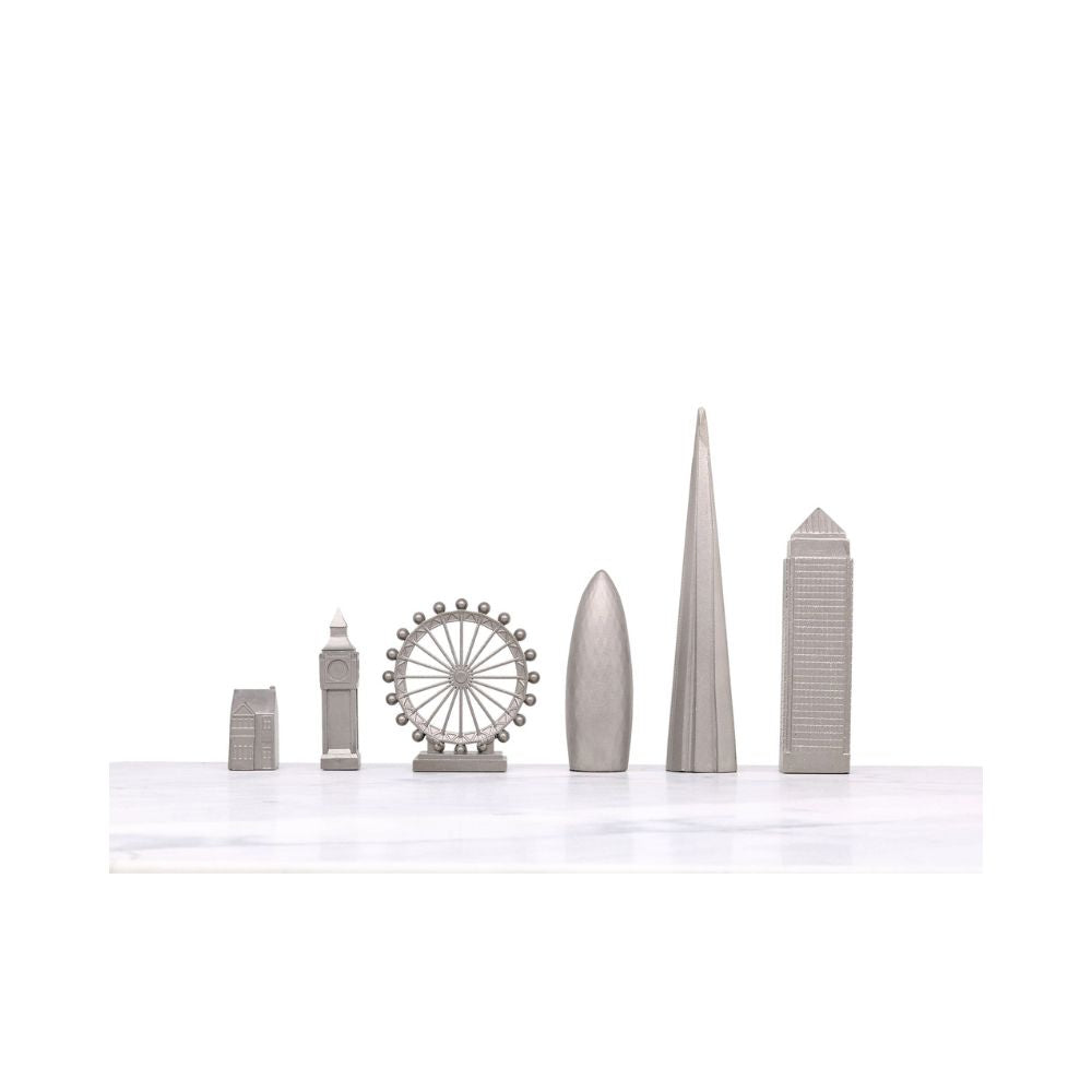 Skyline Chess Stainless Steel London Edition - Chess Pieces