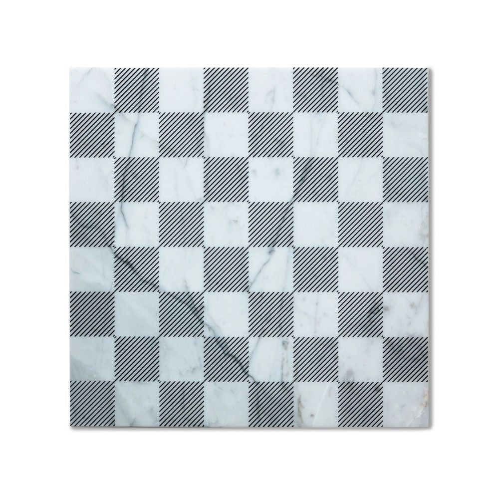Skyline Chess Stainless Steel London Edition - Marble Board