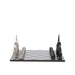Skyline Chess Stainless Steel London Edition - Black and White Wood 3