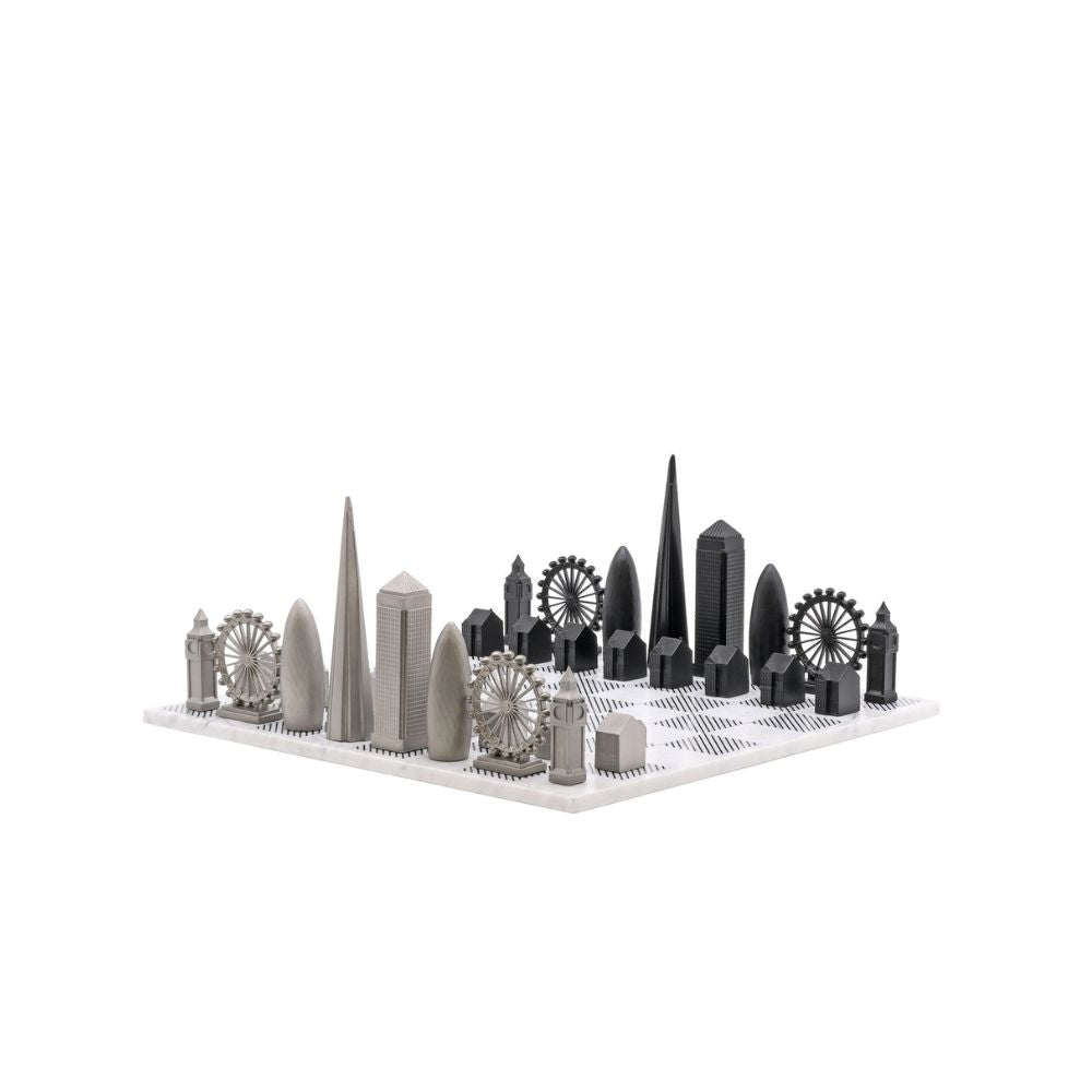 Skyline Chess Stainless Steel London Edition - Marble 1