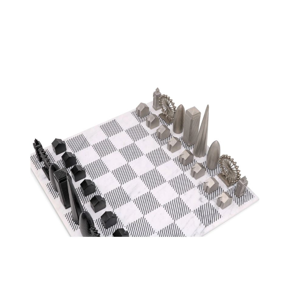 Skyline Chess Stainless Steel London Edition - Marble 2