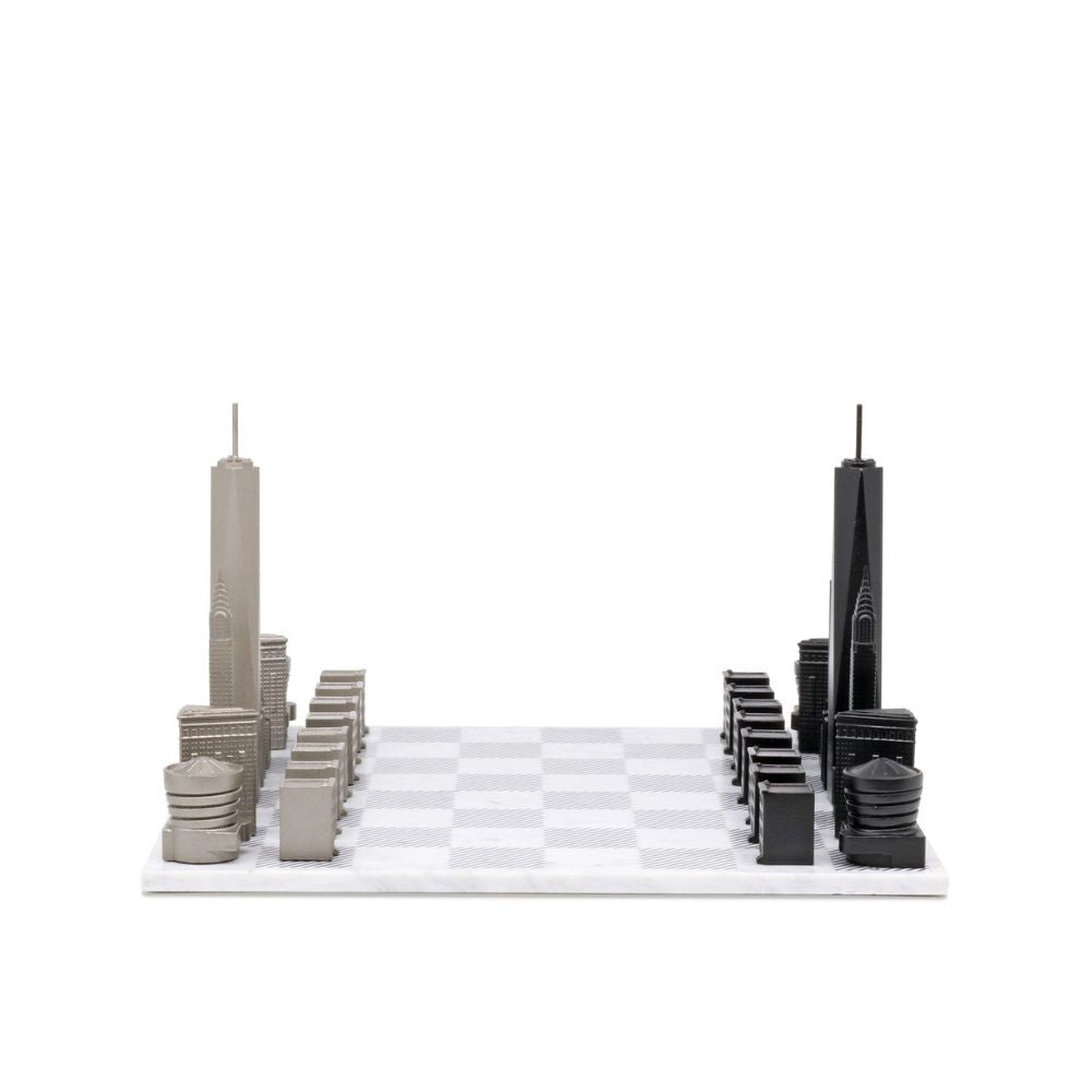 Skyline Chess Stainless Steel New York Edition - Marble 3