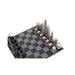 Skyline Chess Stainless Steel New York Edition - Blank and White Wood 2