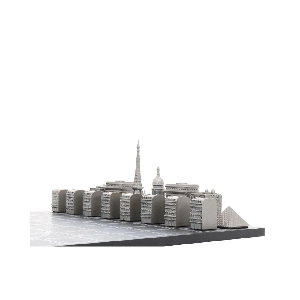 Skyline Chess Stainless Steel Paris Edition - Chess Pieces 2