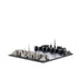 Skyline Chess Stainless Steel Paris Edition - Black and White Wood 1