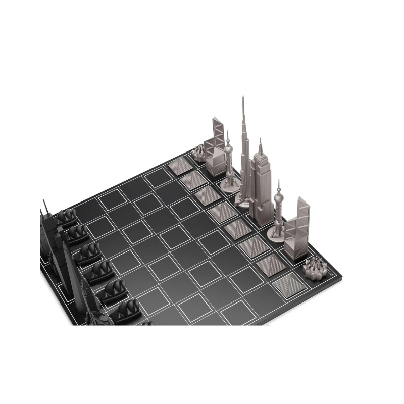 Skyline Chess Stainless Steel World Icons Edition